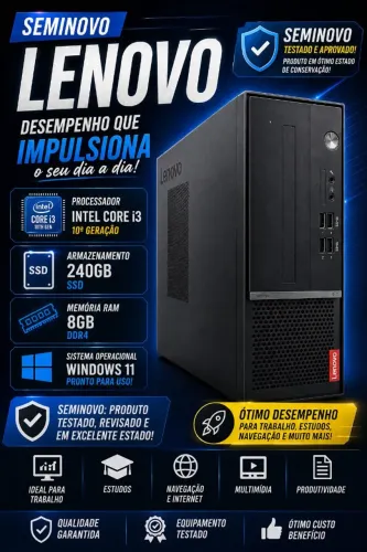 PC Lenovo Core i3 10a Geração - SSD + Windows 11