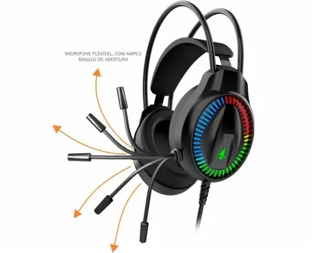 FONE+MIC GAMER-HEADSET USB-AR89 K-MEX PRETO