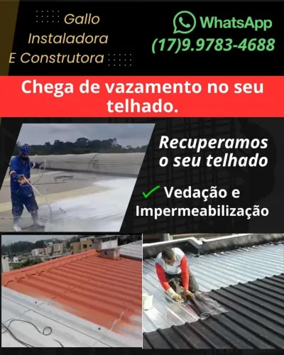 Serviços de manutenção telhado e parte elétrica.