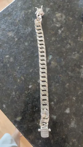 pulseira de prata espinha de peixe 