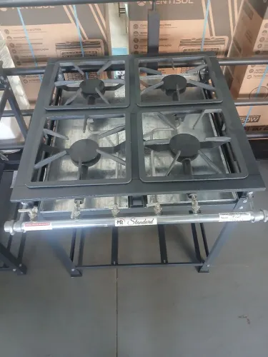 Fogão Industrial 4 Bocas Simples 30x30 Mr Fogões