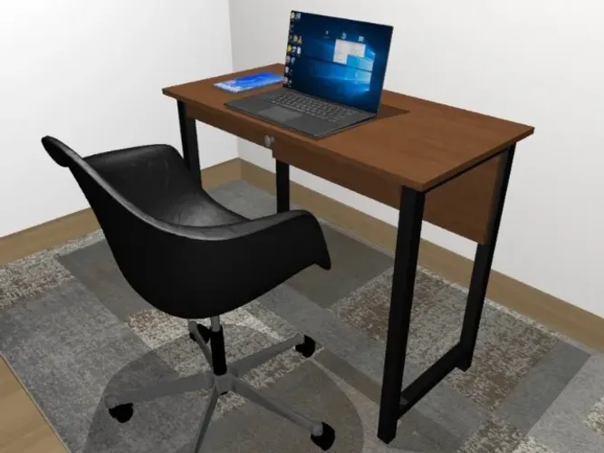 Mesa Note Work Com Gavtea: L70cm x P40cm x A76cm