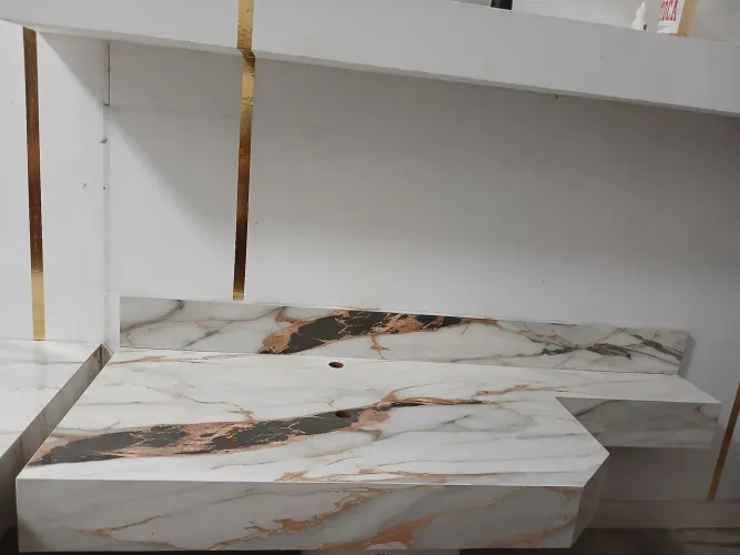 Bancada porcelanato acabamento dupla face