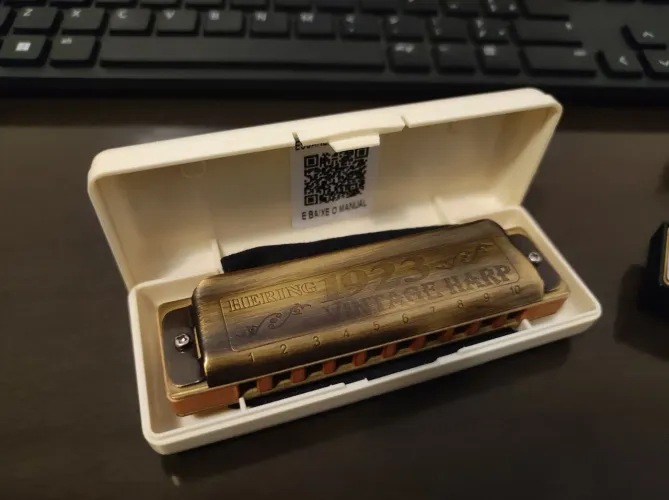 Gaita de Boca Hering Vintage Harp em Dó (Nova)