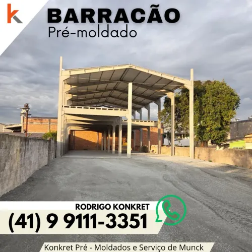 Barracão com laje premoldado