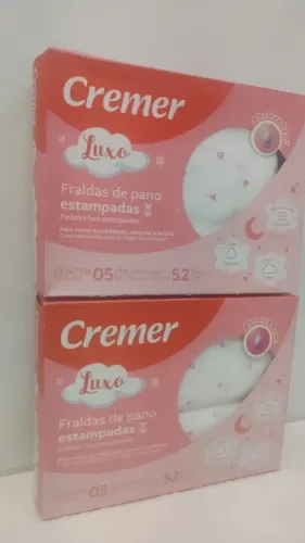 Fralda de pano Cremer luxo estampada - kit ou unid 