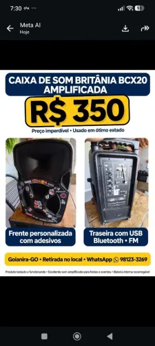 Caixa de som amplificada 