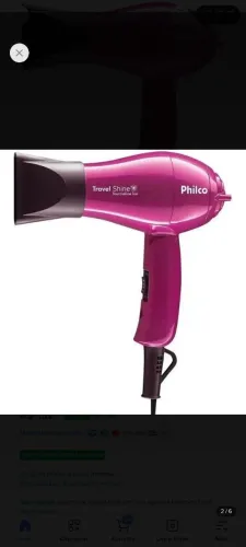 Secador Travel Shine Rosa Bivolt