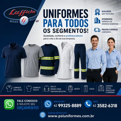 Uniformes em promoção à partir de dez peças 