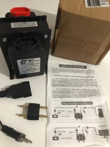 Conversor e Voltagem com 3000 VA Bivolt - 220 para 100 e 110 para 220V