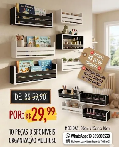PORTA LIVROS INFANTIL MULTIUSO