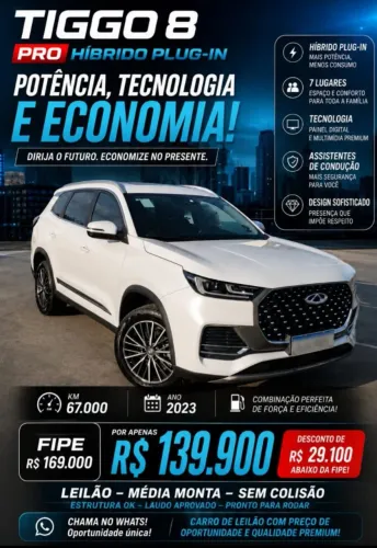 Chery Tiggo 8 Pro 1.5 Turbo (híbrido) 2023