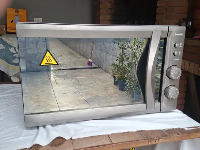 Forno Elétrico Mueller Sonetto 44L Inox - Nunca Usado | Estado de Novo