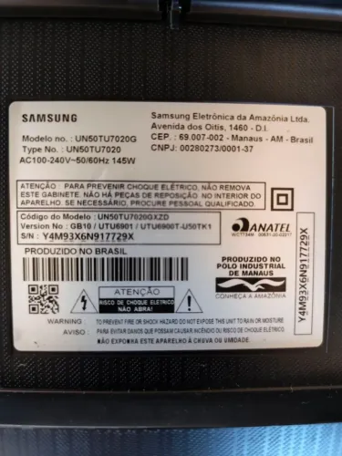 Tv de 50" Samsung / Com Problema