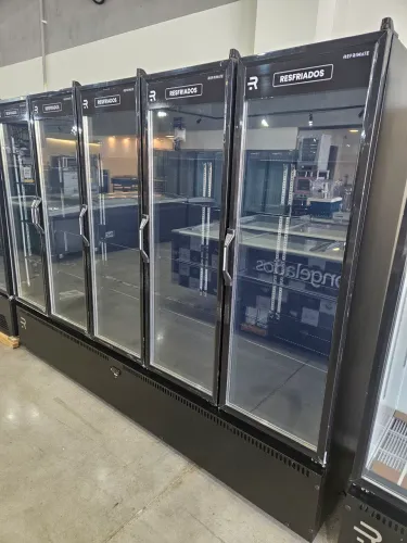 refrigerador expositor 5 portas para bebidas e frios - novo