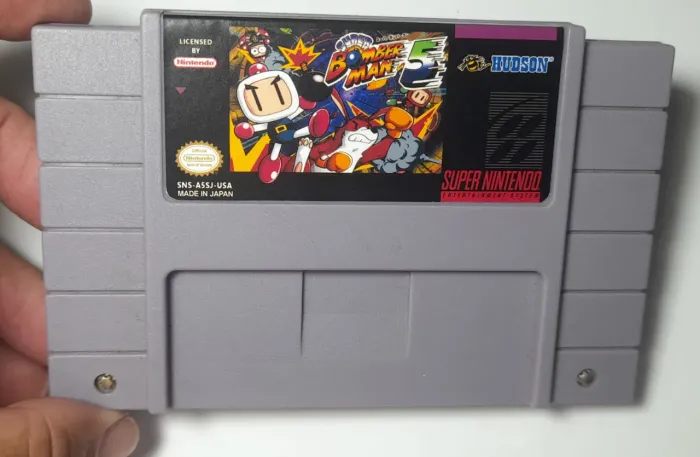 Bomberman 5 cartucho fita super nintendo snes