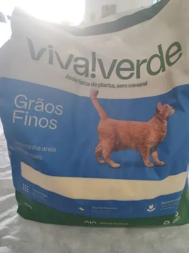 Areia Viva Verde para gatos 4kg