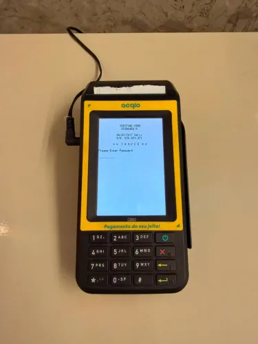 Maquininha de Cartão Acqio POS com Impressora - Usada
