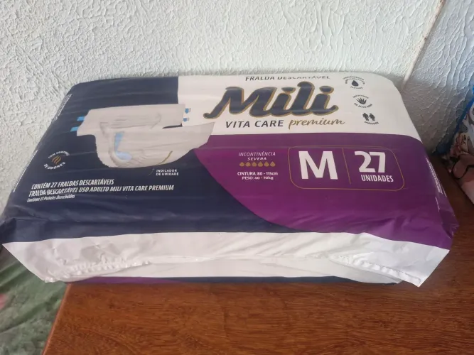 Fralda Descartável de Uso Adulto Mili Vita Care Premium tam M