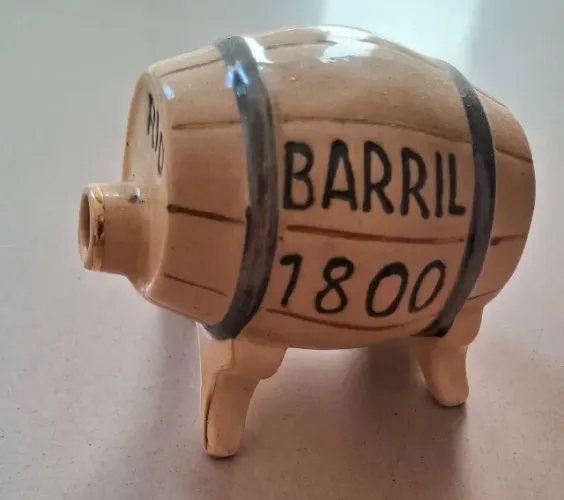 miniatura barril antigo em porcelana, antigo restaurante barril 1800