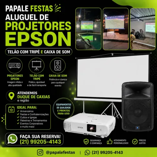 Aluguel de Telão com tripé, Projetores, Som