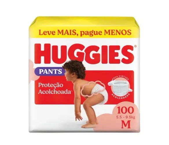 Fralda Huggies M 100 unid
