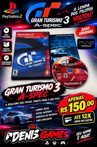 Graturismo 3 original ps2 com manual completo