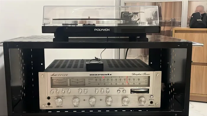 RECEIVER MARANTZ 2252B NIPO-AMERICANO + TOCA-DISCOS POLYVOX + CAIXAS JBL 100 W RMS