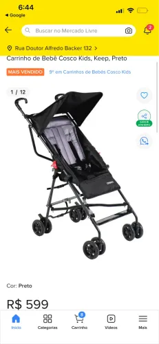 Carrinho de bebê Cosco