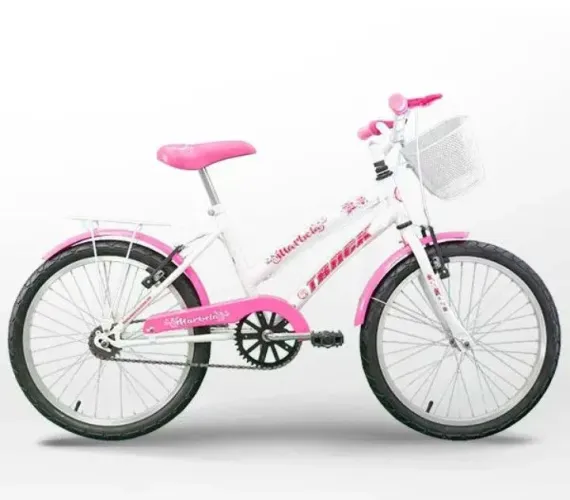 Bike Feminina Track Bike Aro 20 Marbela Rosa/Branco Juvenil 