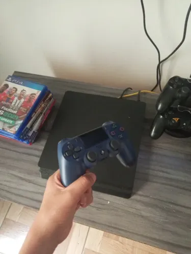 controle de ps4 azul Premium zero nunca usado + capa de brinde