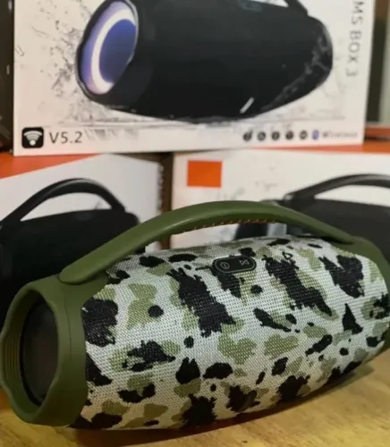 Caixa de Som Boombox Bluetooth - Verde Camuflado