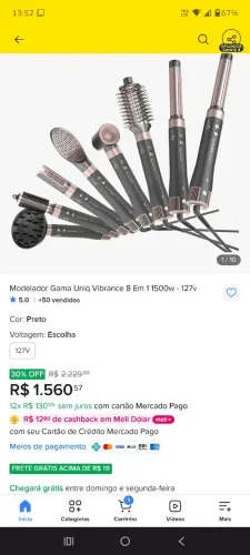 Modelador Gama Uniq Vibrance 8 Em 1 1500w - 127v