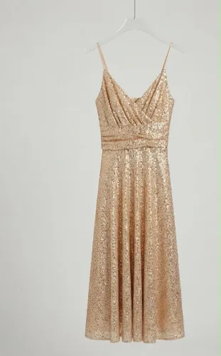Vestido de Paetês Rose