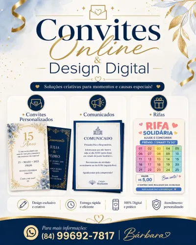 Convites online e design digital 