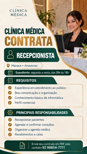 Recepcionista CLT