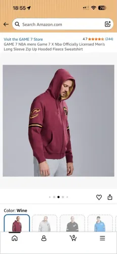 COLEÇÃO NBA Moletom com Capuz, Zíper e Manga Longa Masculino Original