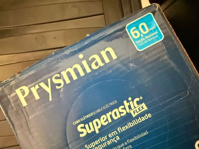Cabo Flexível 6,0mm VERMELHO Superastic 750v - 100m - Prysmian