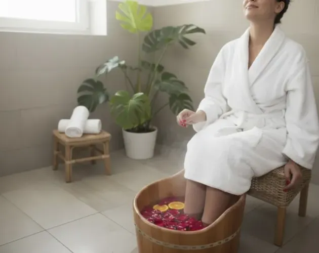 ESCALDA - PÉS EM MADEIRA CEDRO ROSA - CONFORTO PARA SEUS PÉS