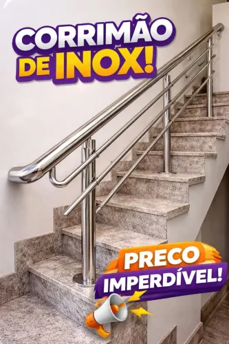 CORRIMÃO DE AÇO INOX E MUITO MAIS