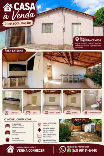 CASA A VENDA EM AXIXÁ DO TOCANTINS 
