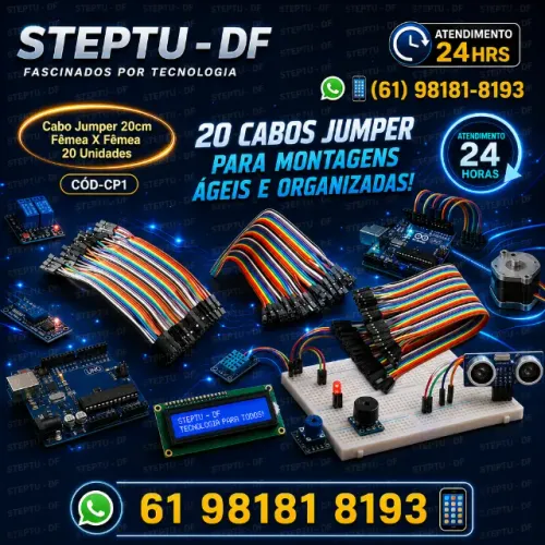 Cabo Jumper 20cm Femea X Femea 20 Unidades Arduino - Protoboard - Robotica COD-CP1