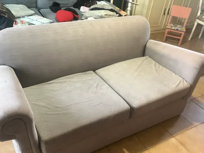 Sofá cinza 2 lugares