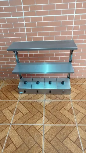 Condimentadora Prateleira 4 Cubas - AISA