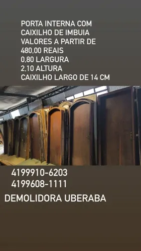 PORTA INTERNA COM CAIXILHO DE IMBUIA 