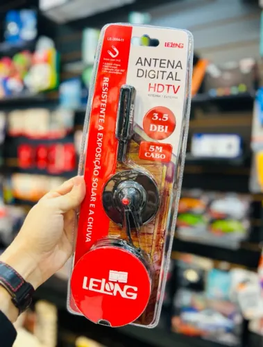 Antena Digital Aquário Exbom - Captação De Canais Abertos Em Alta Definição