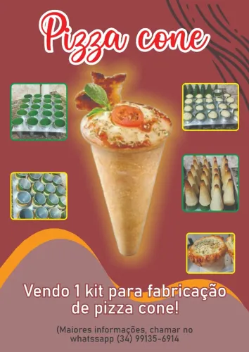 Pizza cone - kit formas e modeladora