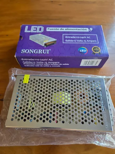 Fonte Chaveada 12V 15A 180W Songrut - Nova (Bivolt)