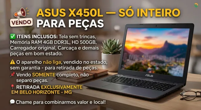 Computador para retirar peças
