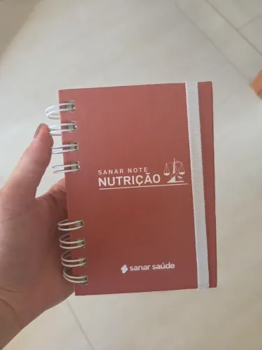 Livro Sanar Note Nutrição, um caderno de bolso e guia de consulta rápida